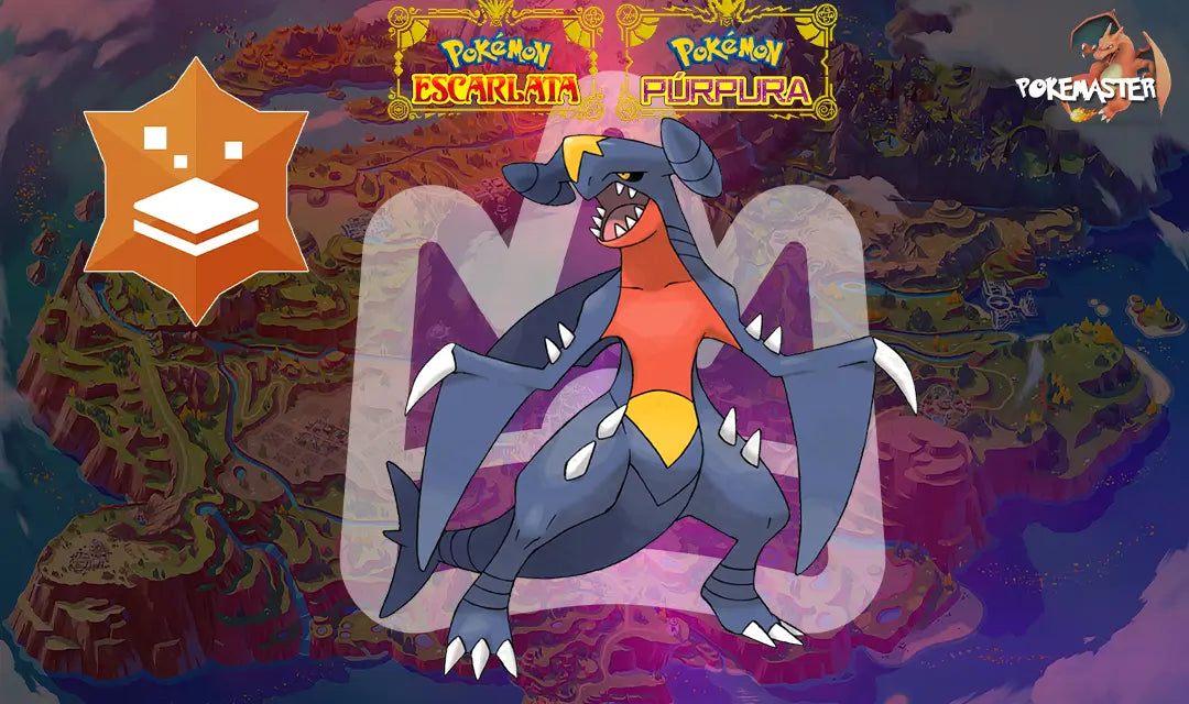 GARCHOMP IMBATIBLE ESCARLATA Y PÚRPURA