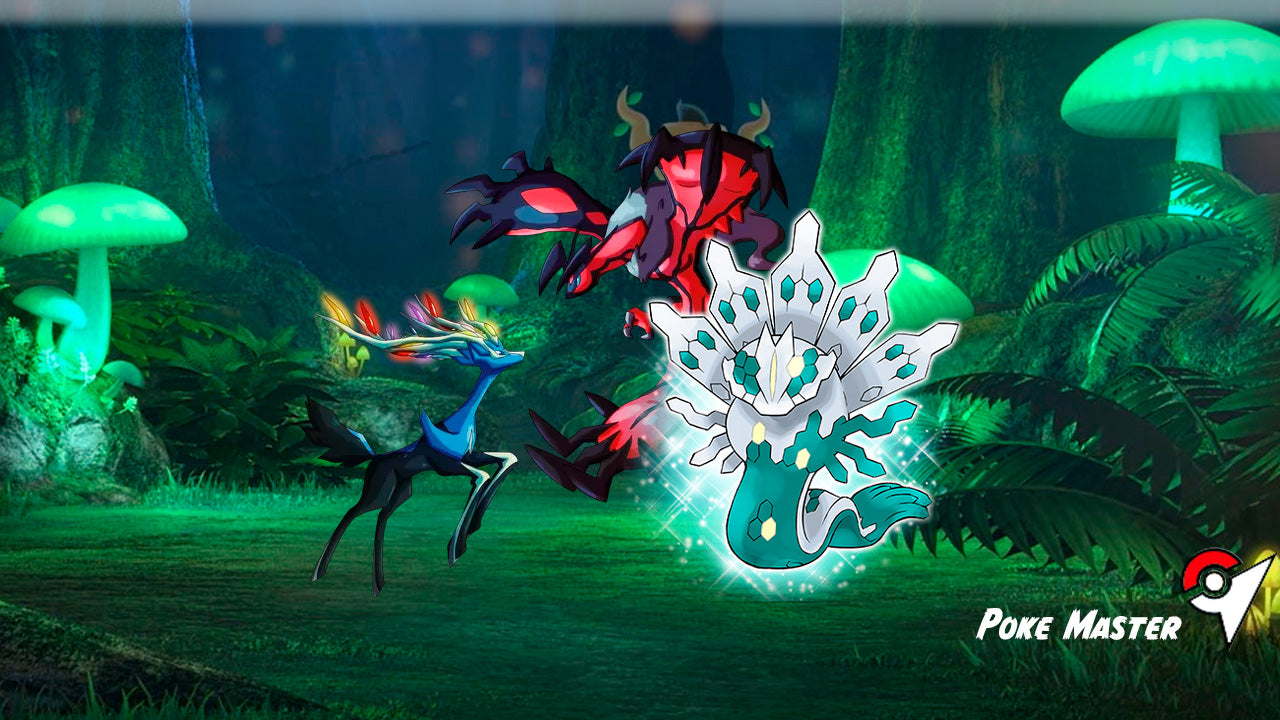 PACK XERNEAS+YVELTAL+ZYGARDE SHINY EVENTO ESPADA Y ESCUDO