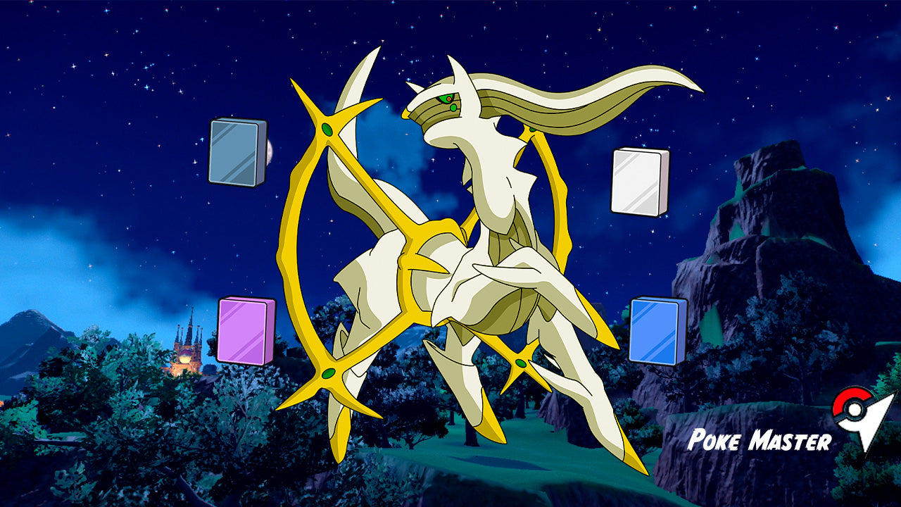 ARCEUS SHINY EVENTO CON TODAS LAS TABLAS + ARCEUS DE EVENTO MICHINA ESCARLATA Y PÚRPURA