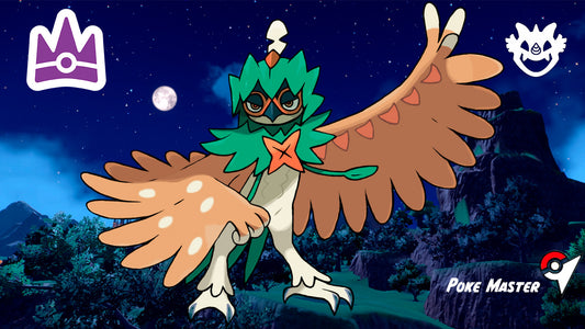 DECIDUEYE  IMBATIBLE ESCARLATA Y PÚRPURA