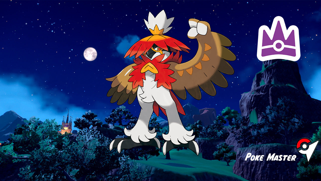 DECIDUEYE HISUI IMBATIBLE ESCARLATA Y PÚRPURA