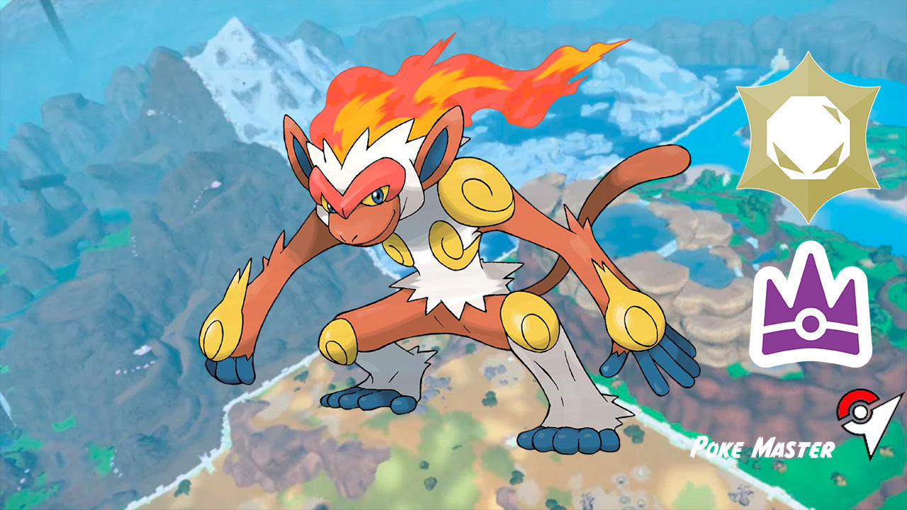 INFERNAPE IMBATIBLE ESCARLATA Y PÚRPURA