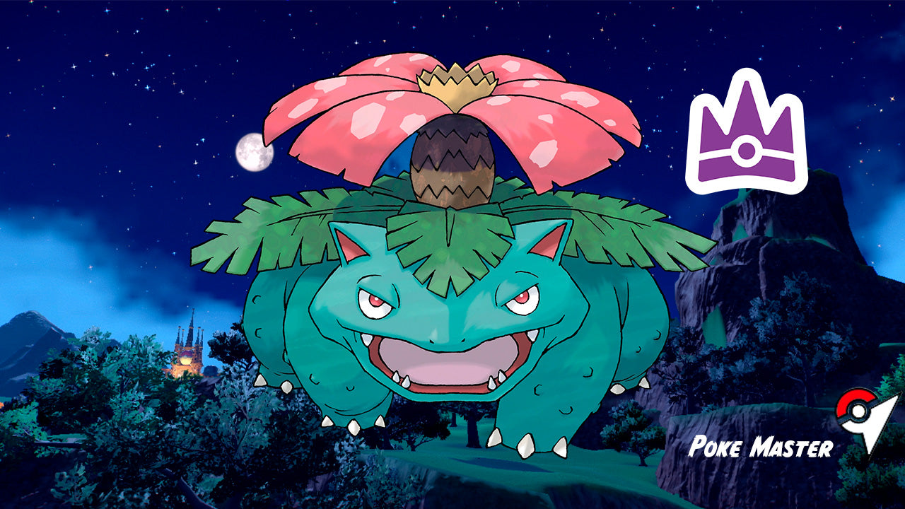 VENUSAUR IMBATIBLE ESCARLATA Y PÚRPURA